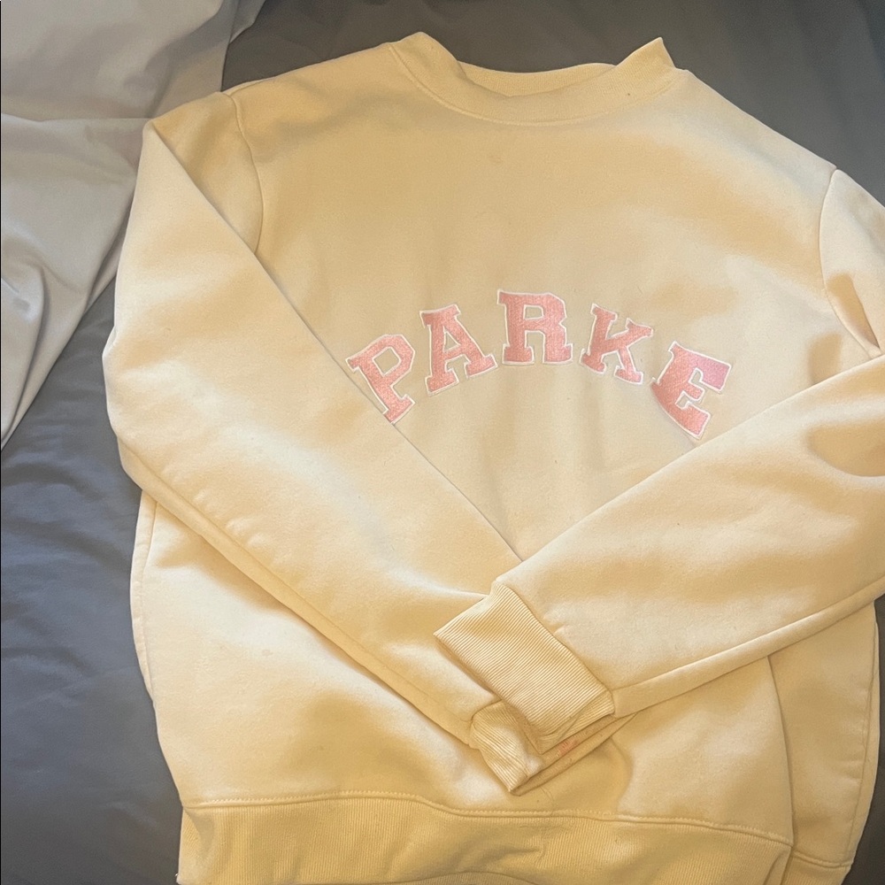 Yellow mock neck sweatshirt